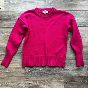 Philosophy Women's Knit‎ Crew Neck Long Sleeve Pullover Sweater Pink sz XS
